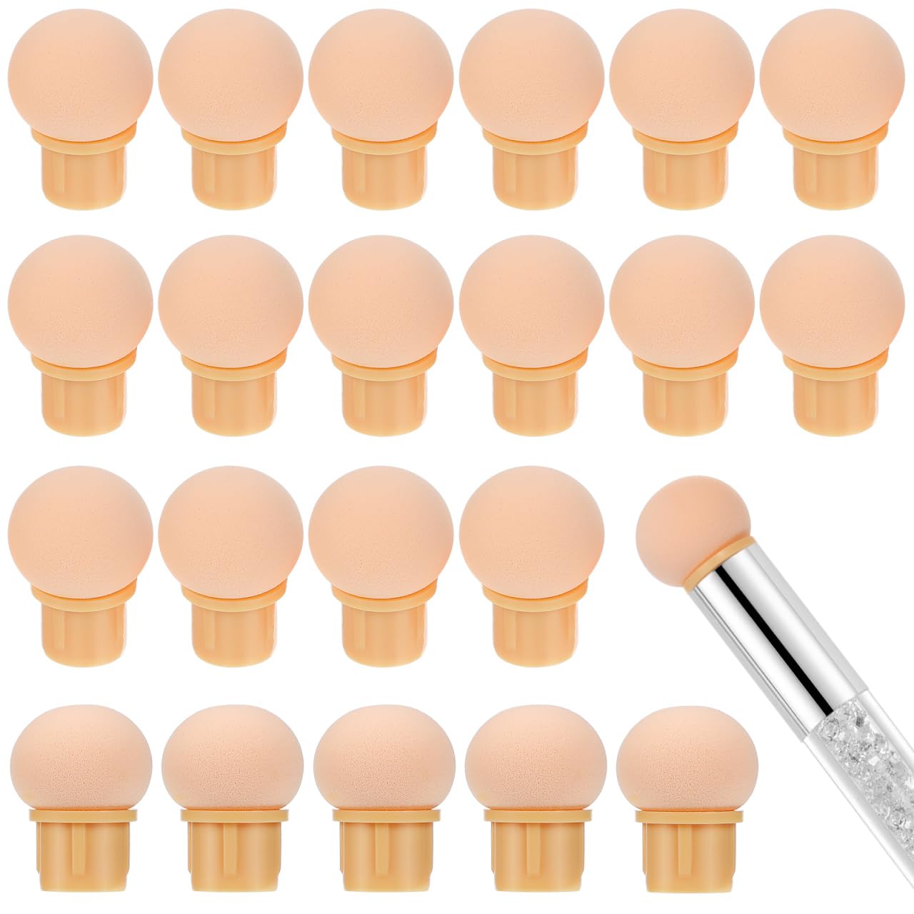 Ipetboom 30 Pcs Replaceable Nail Art Pen Sponge Heads 0.98X0.59In Soft Washable Ombre Nail Sponges for Gradient Art Diy Manicure Tools