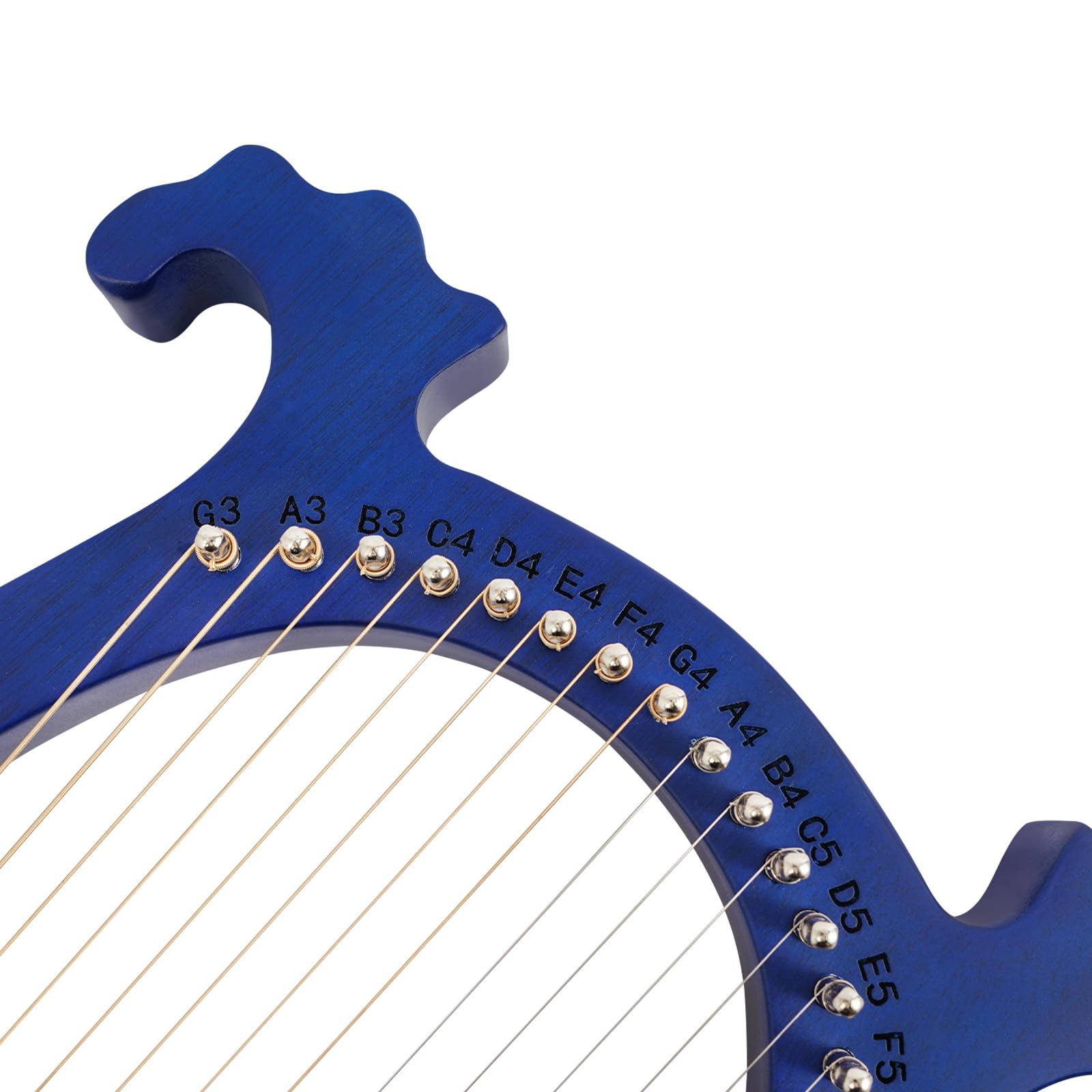 Lyre 16 cordes en acajou Lyre Harpe avec clé d'accordage Instrument de musique pour adultes enfants débutants