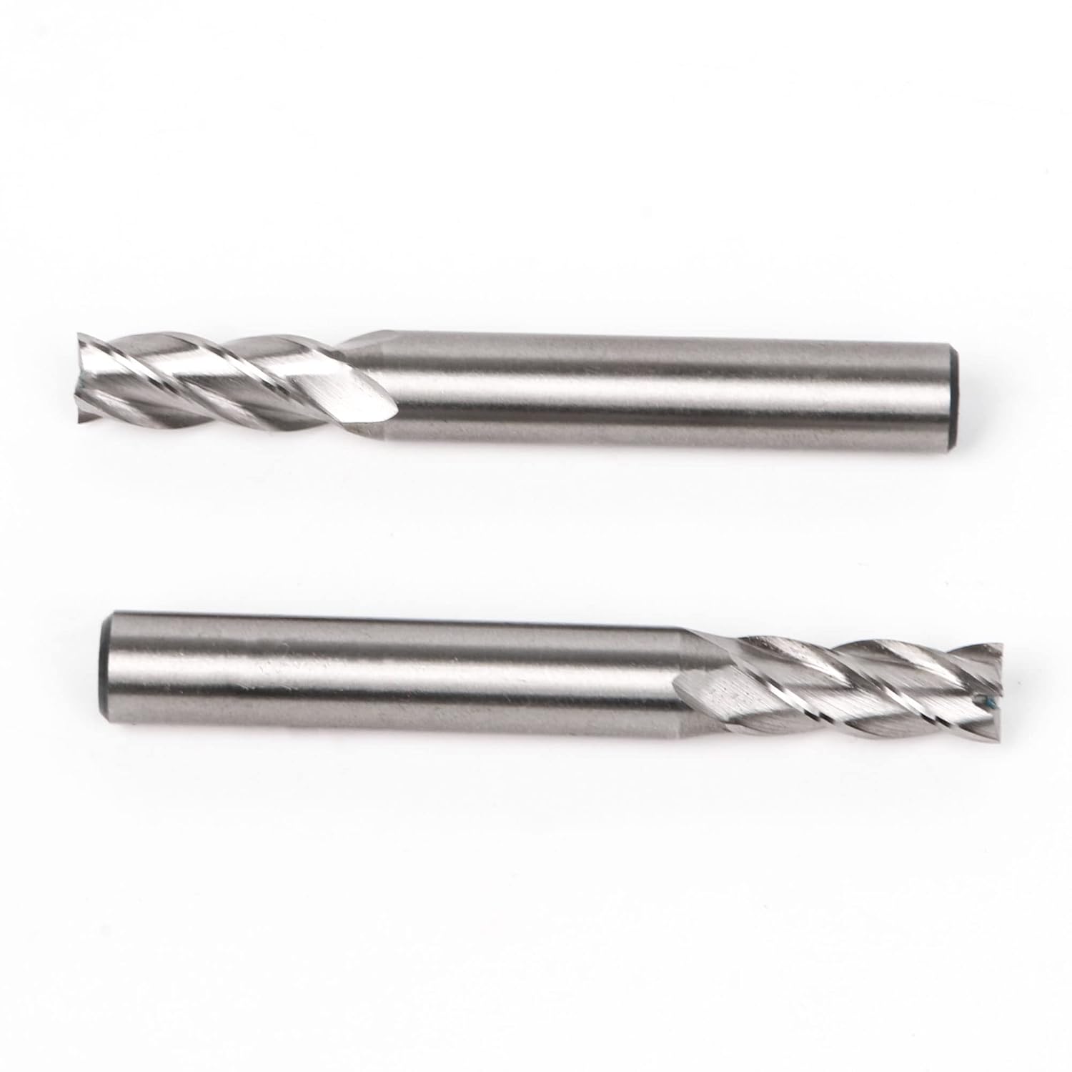 CNBTR 2PCS HSS 4 Flutes Straight Shank Milling End Mill Drill Bit Straight Shank 7mm Dia