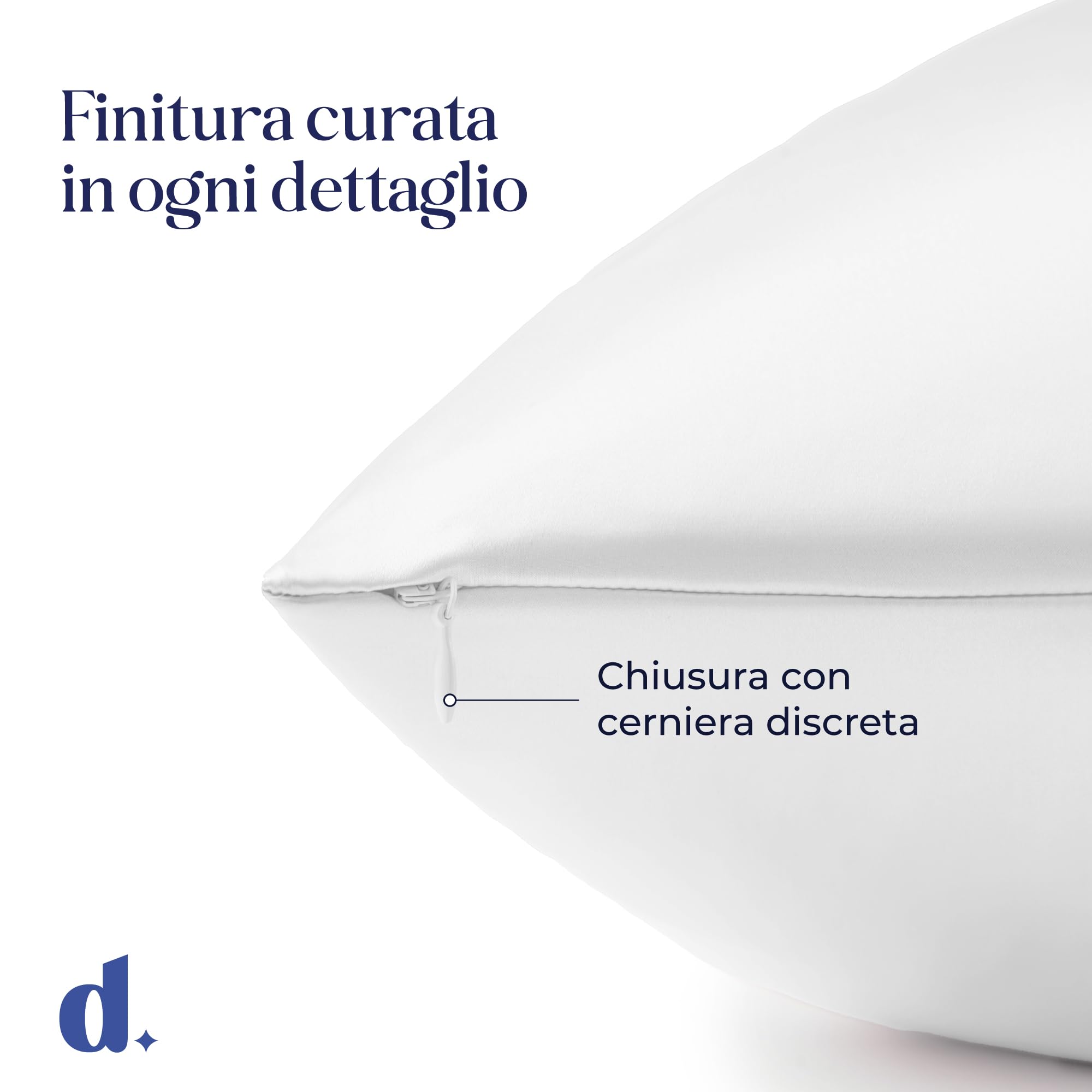 Dreamzie Federa per cuscino in seta 50 x 75, 100% seta di gelso, 19 momme naturali, certificata Oeko-TEX – benefici per capelli e pelle anti-invecchiamento, colore: bianco