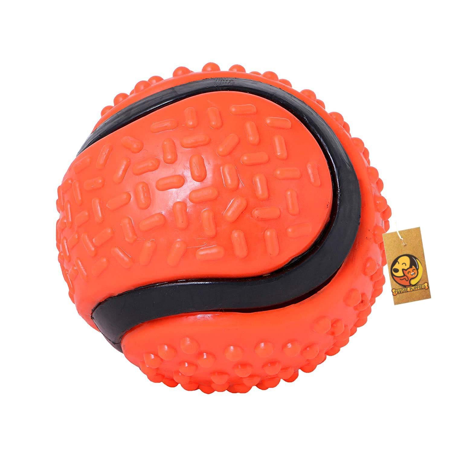 Foodie Puppies Rubber Chew Toy for Dogs (Big Hard Ball) | Lightweight, Durable, and Water Resistant | Interactive Fetch Toys for Puppy, Dog Chew Toys (Color May Vary) (B08M441LJC) Amazon Price History, Amazon Price Tracker