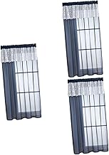 Garneck 3 Peças Cortinas Curtas De Renda Para Janelas Persianas Para Casa Cortinas De Tule Cortina Para Sala De Estar Cortina De Quarto Banheiro Cortina De Janela Cortina De Janela