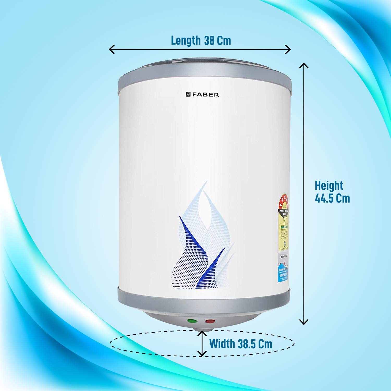 Buy Faber 10Ltr Storage Water Heater (FWG Vulcan 10V), 5 Star, 7 yrs  Warranty on Tank, Free Installation with Inlet u0026 Outlet Pipe, White Online  at Low Prices in India - Amazon.in