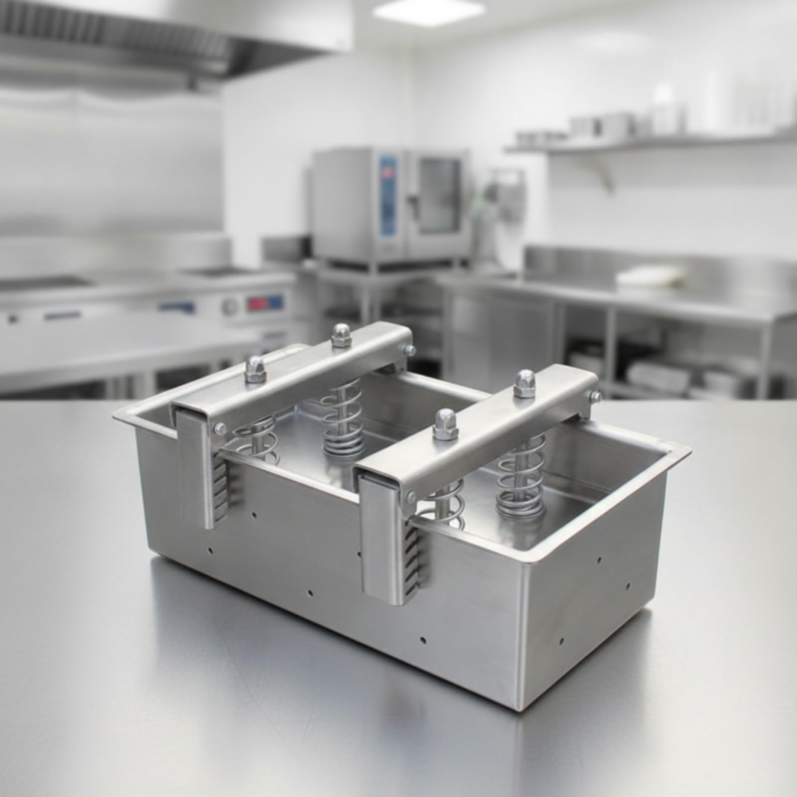 Formadora Hamburguesas Rectangular Compactador Profesional para Cocineros, 2kg 250 100 100mm