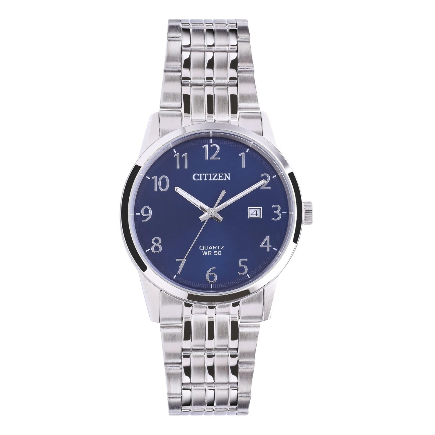 Mens Analogue Quartz Watch with Stainless Steel Strap BI5000-52L, Silver, One Size, Bracelet