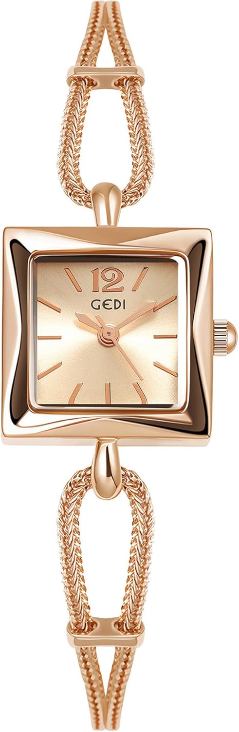Gosasa Elegant Women's Dress Watch Minimalist Square Bracelet Analog Quartz Vintage Womens Wrist Watches Gifts for Ladies