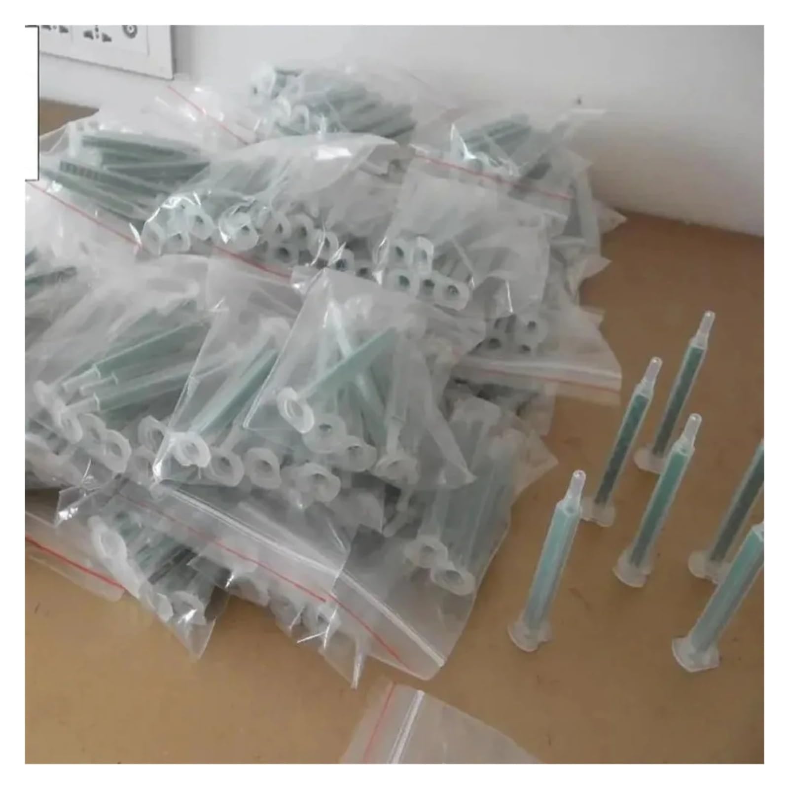 Mezcladores Estáticos Lote de 500 mezcladores estáticos resina epoxi PMF/FMC6-24, boquillas mezcladoras tubo cuadrado verde for dos paquetes resinas