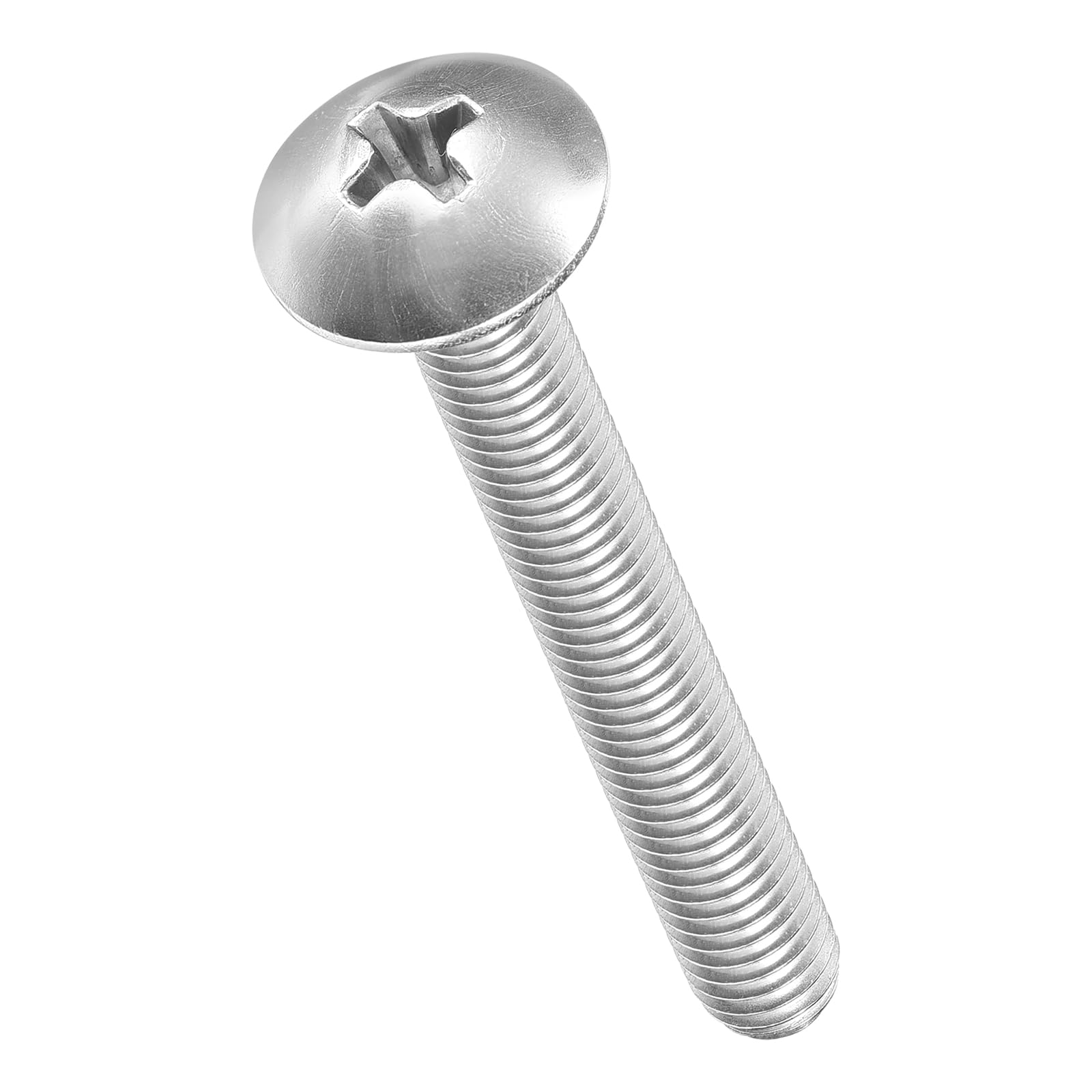 METALLIXITY Machine Screws Phillips Head(M5-0.8x40) 30Pcs, 304 Stainless Steel Round Head Phillips Drive Furniture Bolts