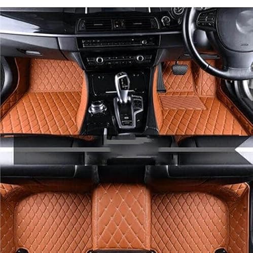Alfombras Auto Alfombrillas Coche para Toyota para Platz para Yaris para Echo XP10 2000-2005 Alfombra para Suelo De Coche Sedán Alfombrillas Cuero(RHD Brown)