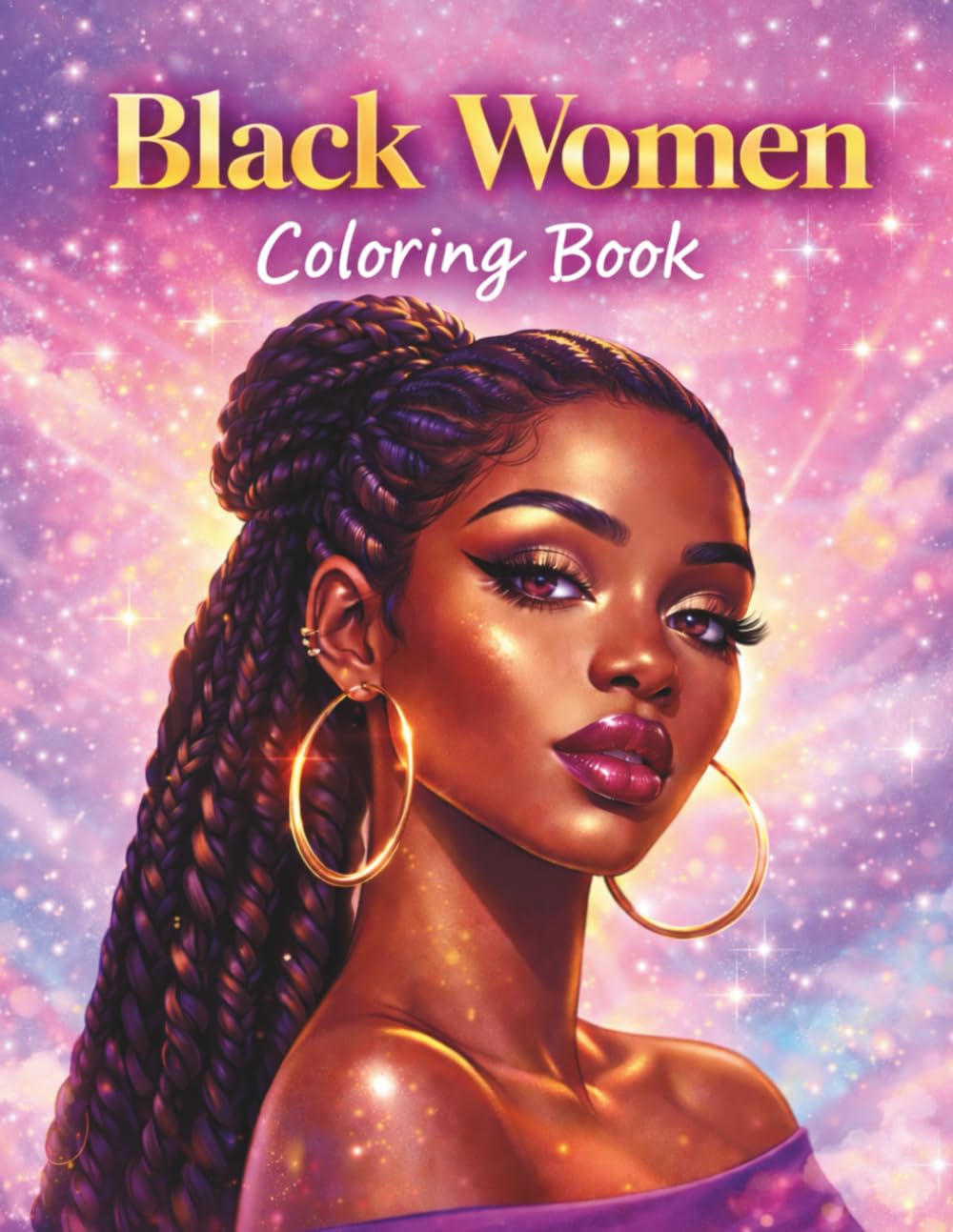 Black Women Coloring Book: African American Portrait Illustrations with a Variety of Hairstyles
