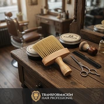 Transformacion Ahşap Ense Fırçası, Profesyonel Berber Saç Sakal Temizleme Fırçası 721417