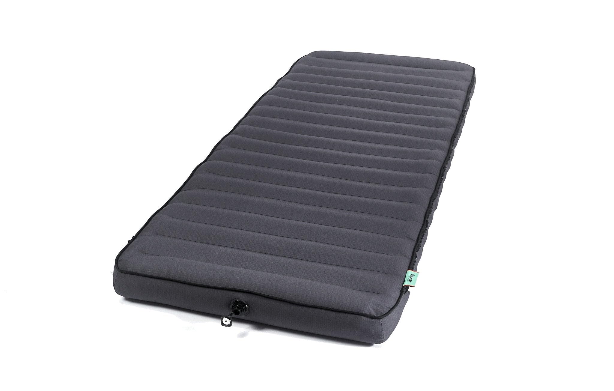 Human Comfort Luft Bett TC Chatou Luftmatratze Camping – Aufblasbare Isomatte 203x80x13 cm – Komfort Luftbett für Camping & Gästebett – 100% Baumwolle – Grau