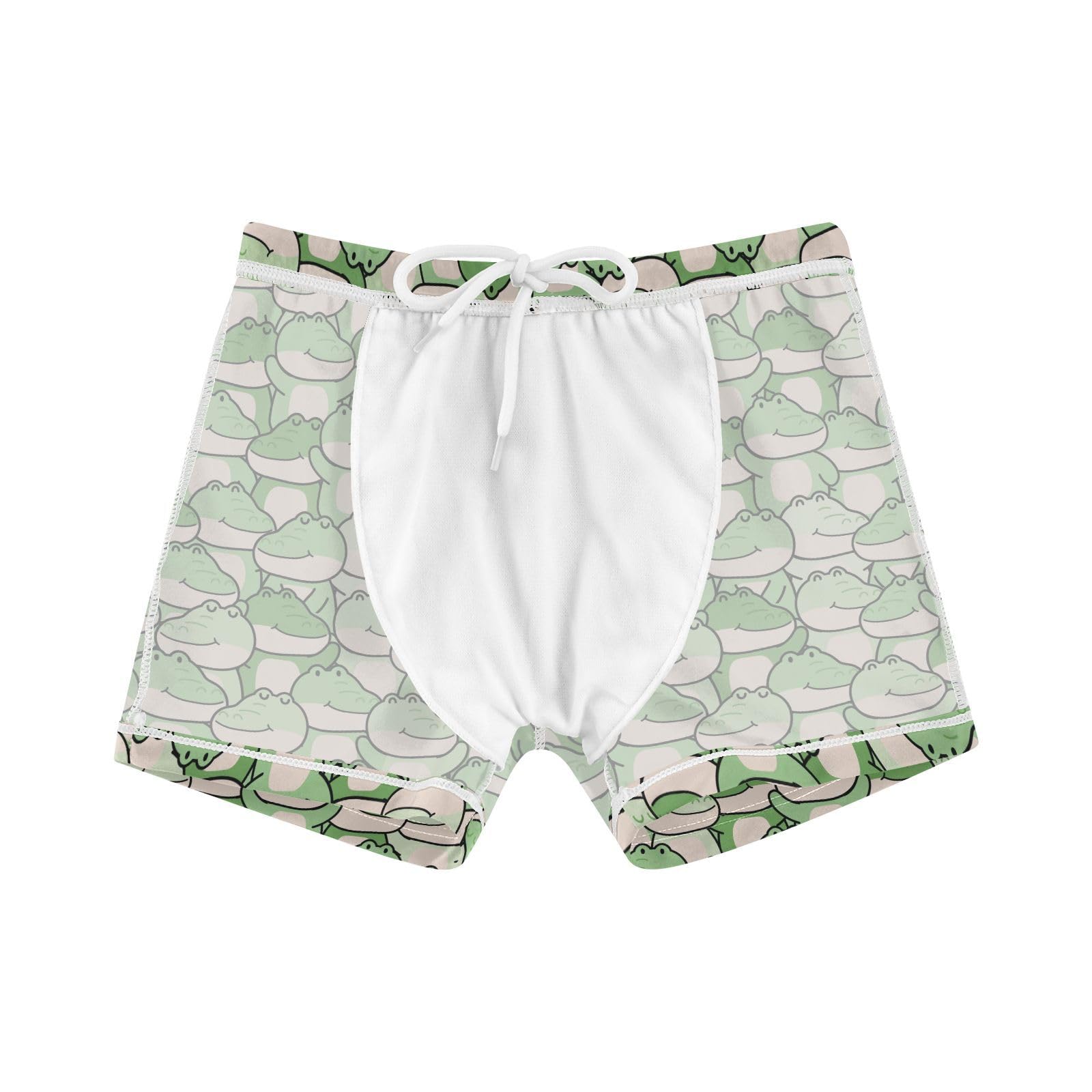 Sletend Boys Swim Jammers Cute Crocodile Cartoon Kids Athletic Swimming Shorts Swim Team Swimsuit 7-8T