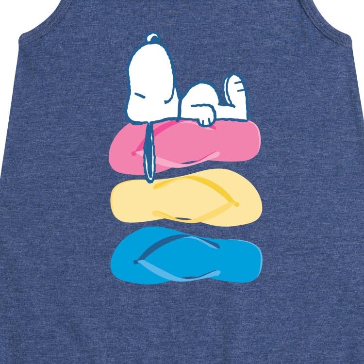 HYBRID APPAREL - Peanuts - Summer Edition - Snoopy & Flip Flops - Toddler & Youth Girls A-line Dress3