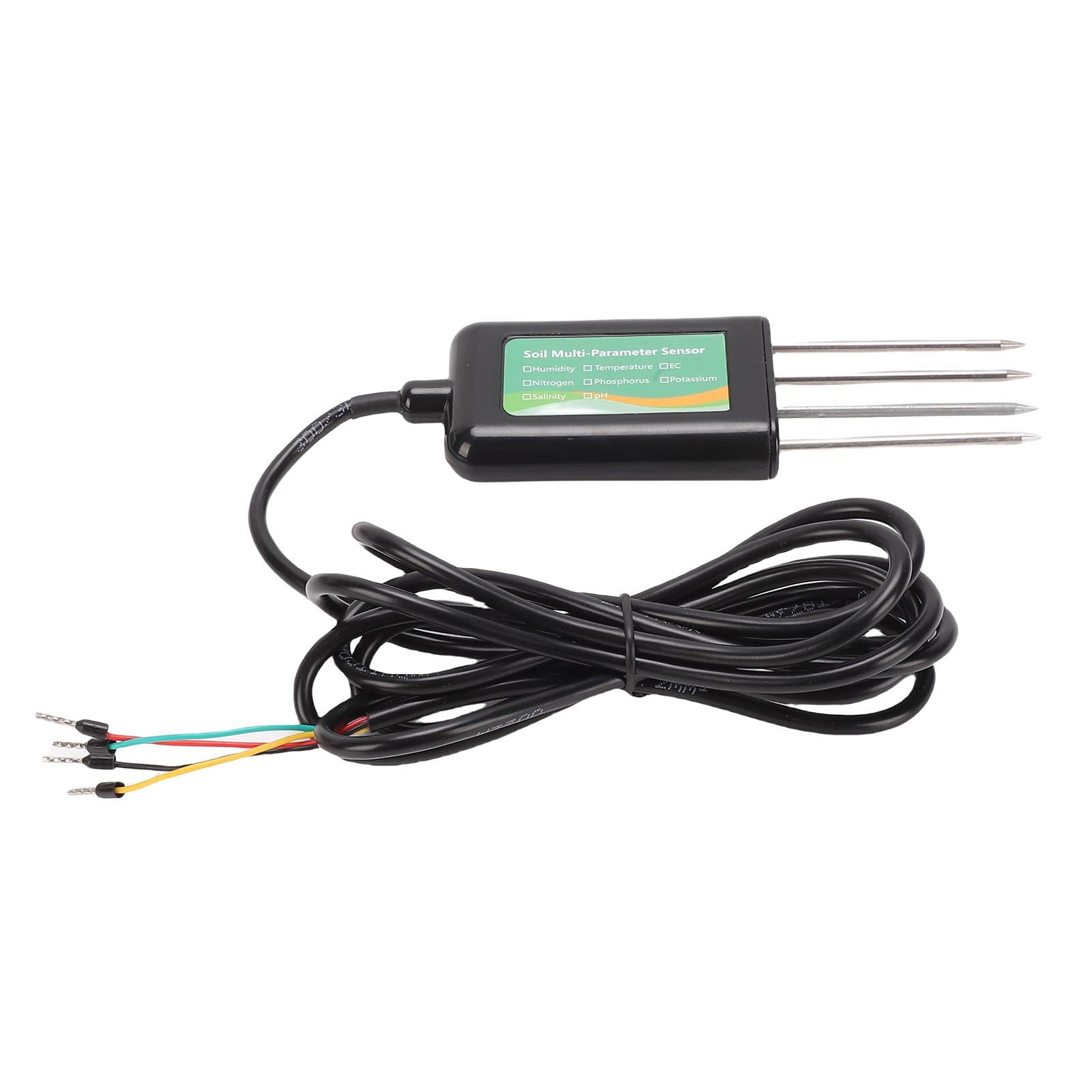 Testeur de Sol 8 en 1, Capteur de salinité IP68 de Température et d'humidité du Sol EC PH NPK avec Sondes en Acier Inoxydable, pour les Tests de de Serre, D'élevage, d