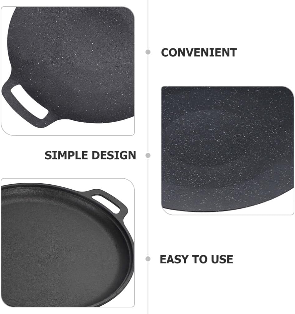 Outdoor Stainless Steel Grill Pan Versatile Camping Frying Pan for Fish Meat Vegetables Non-stick Bbq Griddle for Family Outdoor Use