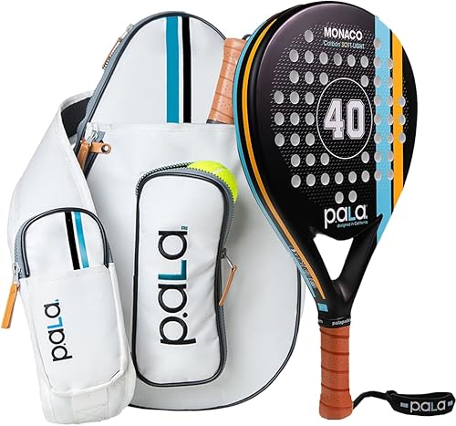 Miniatura 13 de Juego de raquetas de pádel con bolsa, incluye raqueta de pádel de alto rendimiento y bolsa elegante, ideal para principiantes y jugadores avanzados,