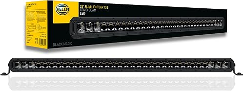 Hella 358197311 Black Magic Tough - Barra de luz LED delgada de 30 pulgadas, luz todoterreno para camionetas, SUV, 4x4, Jeep, tractores