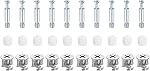 uxcell 10Set 15x14mm Furniture Cam Lock Fitting with 5.8x35mm Dowel Fasteners, 3-in-1 Metal Furniture Board Connecting Screws Bolts Assortment Kit for Cabinets Chairs Drawer