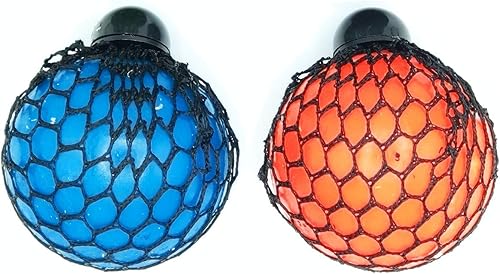 Juego de bolas de malla de burbujas de 3.0in  Bola de estrés con red web  Bola de estrés que cambia de color  Sensorial, Fidget Toy Gooey Squish