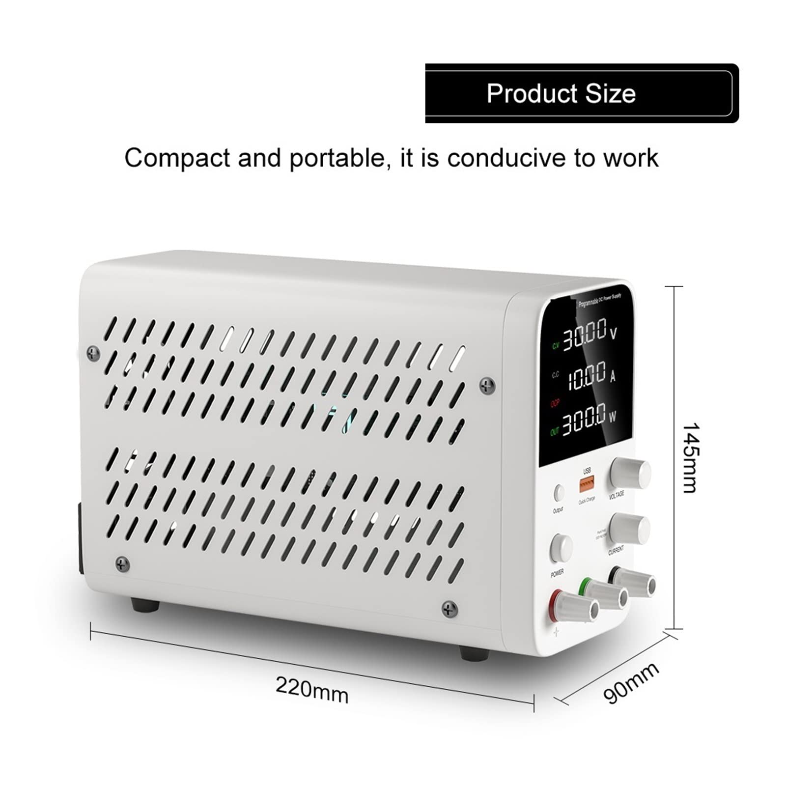 Alimentation DC Réglable 5A - Pour Tests électroniques, Réparation PC, Laboratoire - Avec Protection
