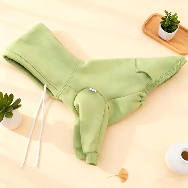 Foto 3 de 7 de UOSIA Sudadera con Capucha para Perro con Forro Polar De Invierno, Suéter para Perros Grandes con Bolsillo