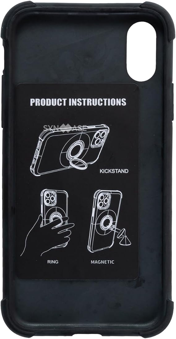 iPhone XR Halka Standlı Mat Kılıf Ring Holder Parmak Destekli Darbe Azaltıcı TPU Koruyucu Kapak Açık Pembe