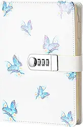 Diário de Bloqueio de Senha Digital de Bloqueio de Diário JunShop Diário de Bloqueio de Notas Combina Diário com Cadeado A5 Planner Cover, Style 2