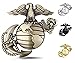 Metal Car Emblem – Marine Corps Metal Auto Sticker,3D Shape Car Decals with Eagle, 3.3"x3.1", 3M Adhesive,Veterans and Military Supporters,Cars, Trucks (Bronze)