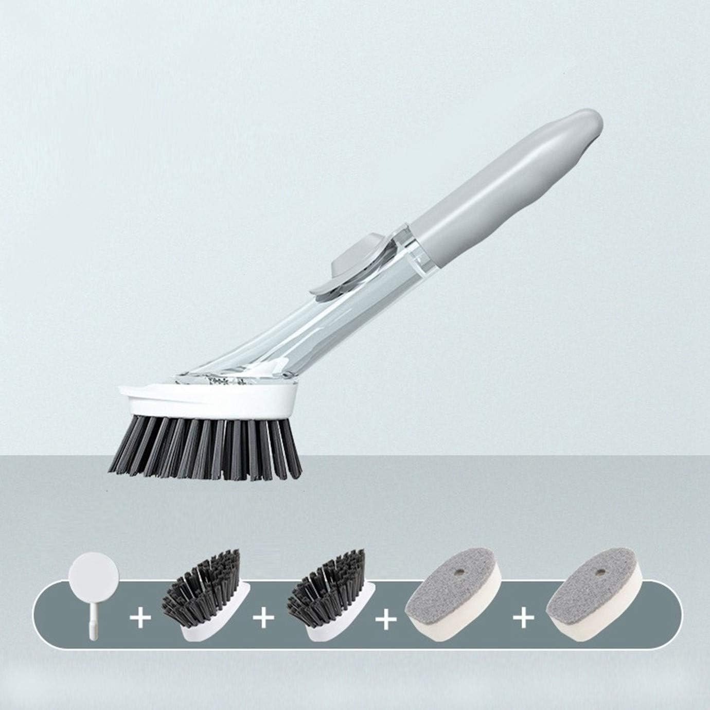 Eastor Soap Dispensing Dish Brush， Soap Dispensing Dish Brush Pot Clean