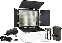 Vista 8 de Kit de luz Vidpro LED-330 para foto y video - Luz LED de panel para cámara - Luz ajustable y regulable se adapta a cámaras, videocámaras y DLSR