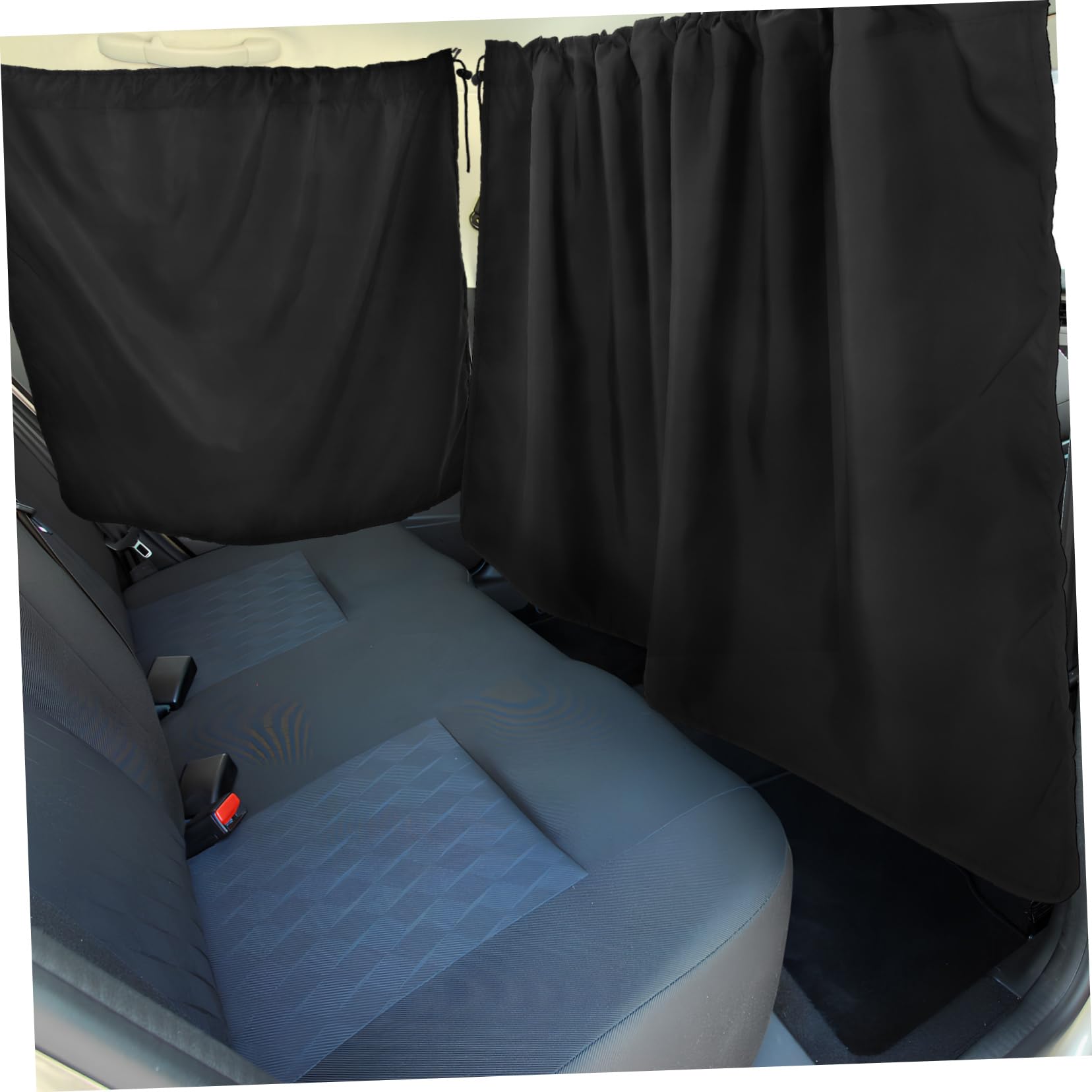 Mikinona Cortinas Coche Privacidad Doble Protección UV Parasol Ventana Interior Divisor Trasero Fácil Instalación Resistente Polyester