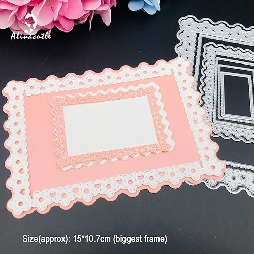 Miniatura 4 de Alinacutle Marcos florales de flores de trébol de la suerte, troquelado, troquelado, troquelado, para hacer tarjetas hechas a mano, álbum de