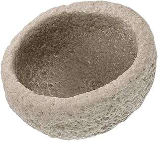 Ipetboom Tigelas De Água De Réptil Resina Prato De Pedra Alimentador De Réptil Prato De Comida Prato De Alimentação De Larva De Pão Para Leopardo Gecko Lagarto Aranha