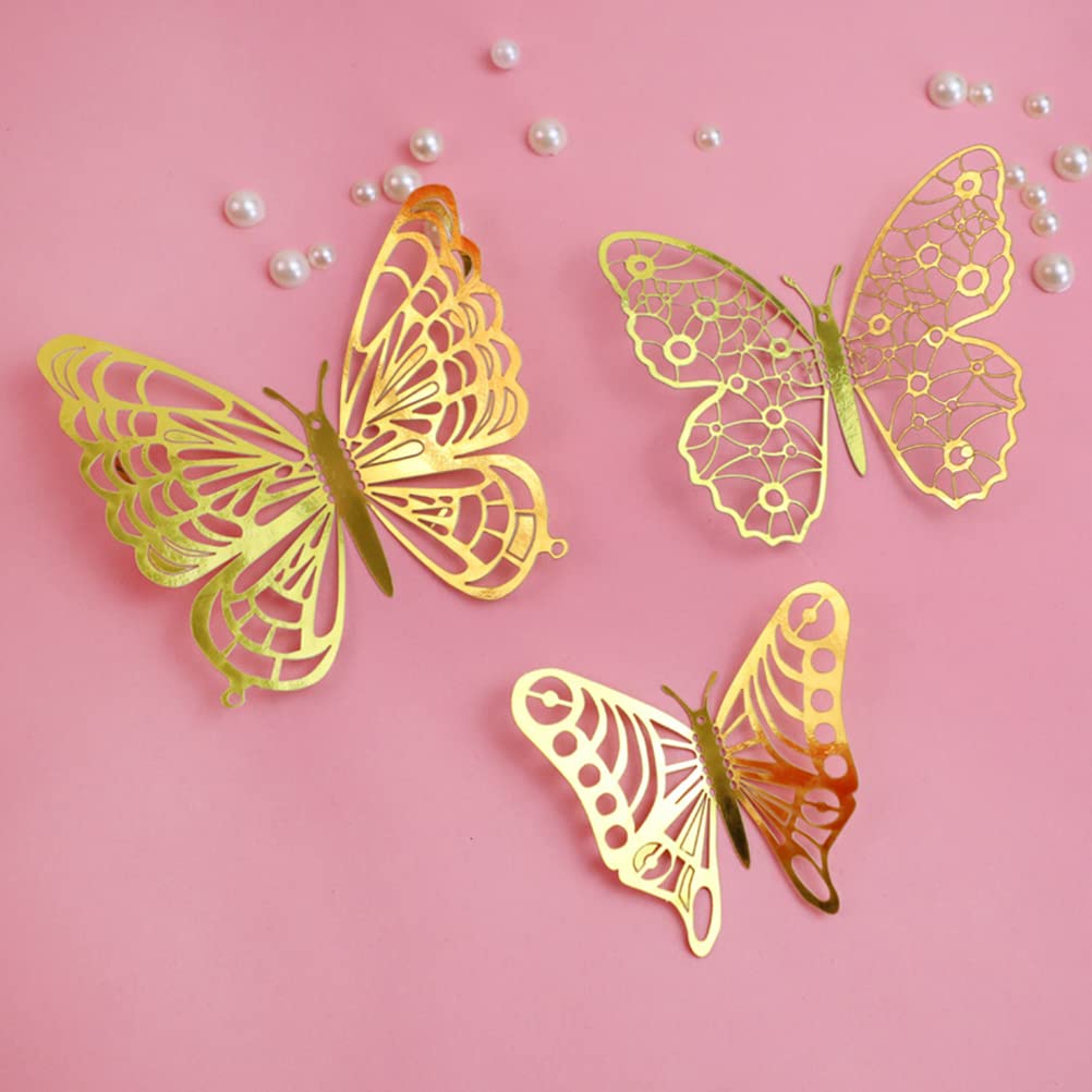 SUBTAVIK 30 stks vlinder cake decoraties vlinder cupcake toppers glitter 3d vlinder cake toppers multicolor vlinder decoraties gemengde grootte vlinder cupcake picks voor verjaardag bruiloft sprookjesfeest