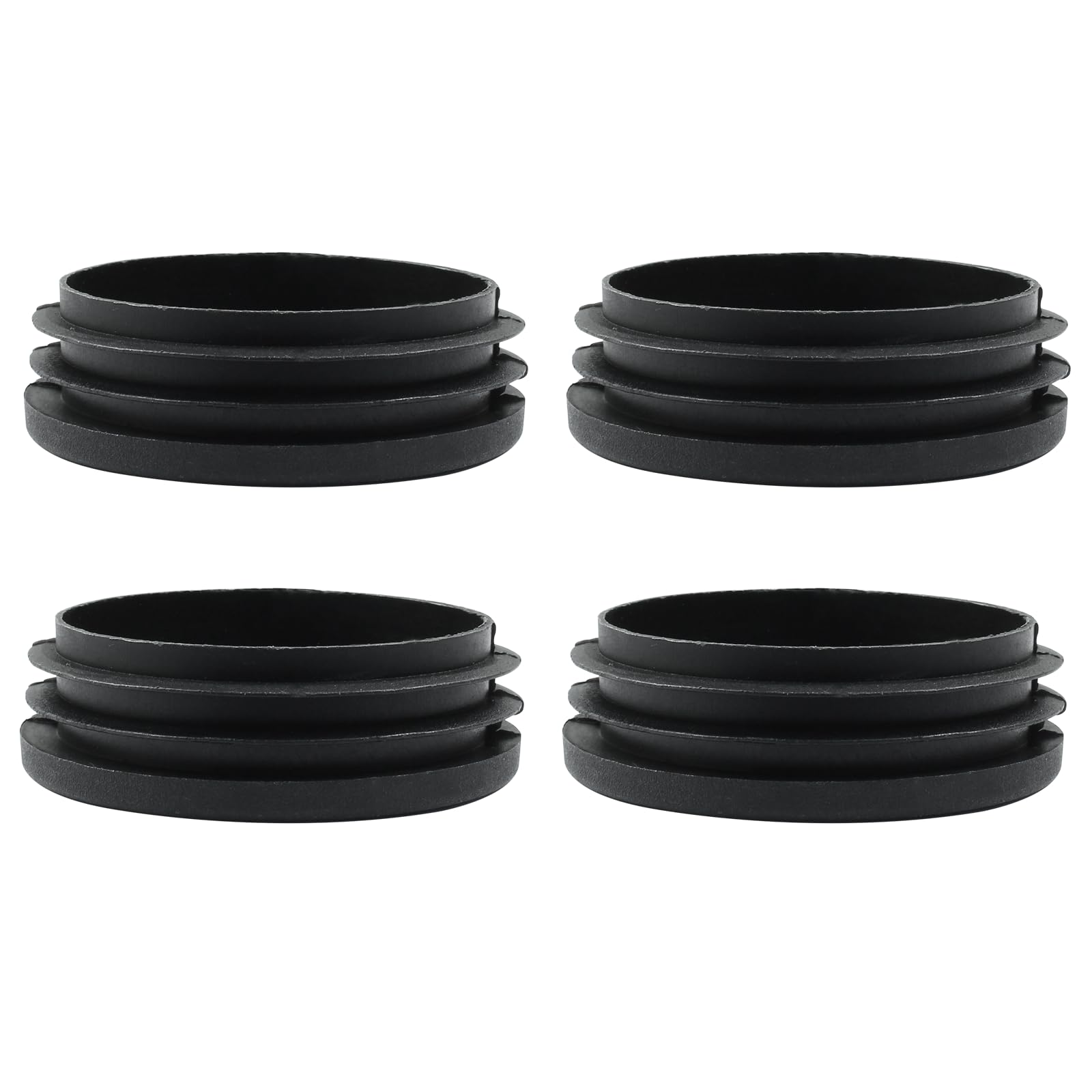 Bonsicoky 3 Inch Black Round Plastic Hole Plugs, 4 Pack | 76mm, Pipe Tubing End Cap, For Round Metal Tube-picture-14