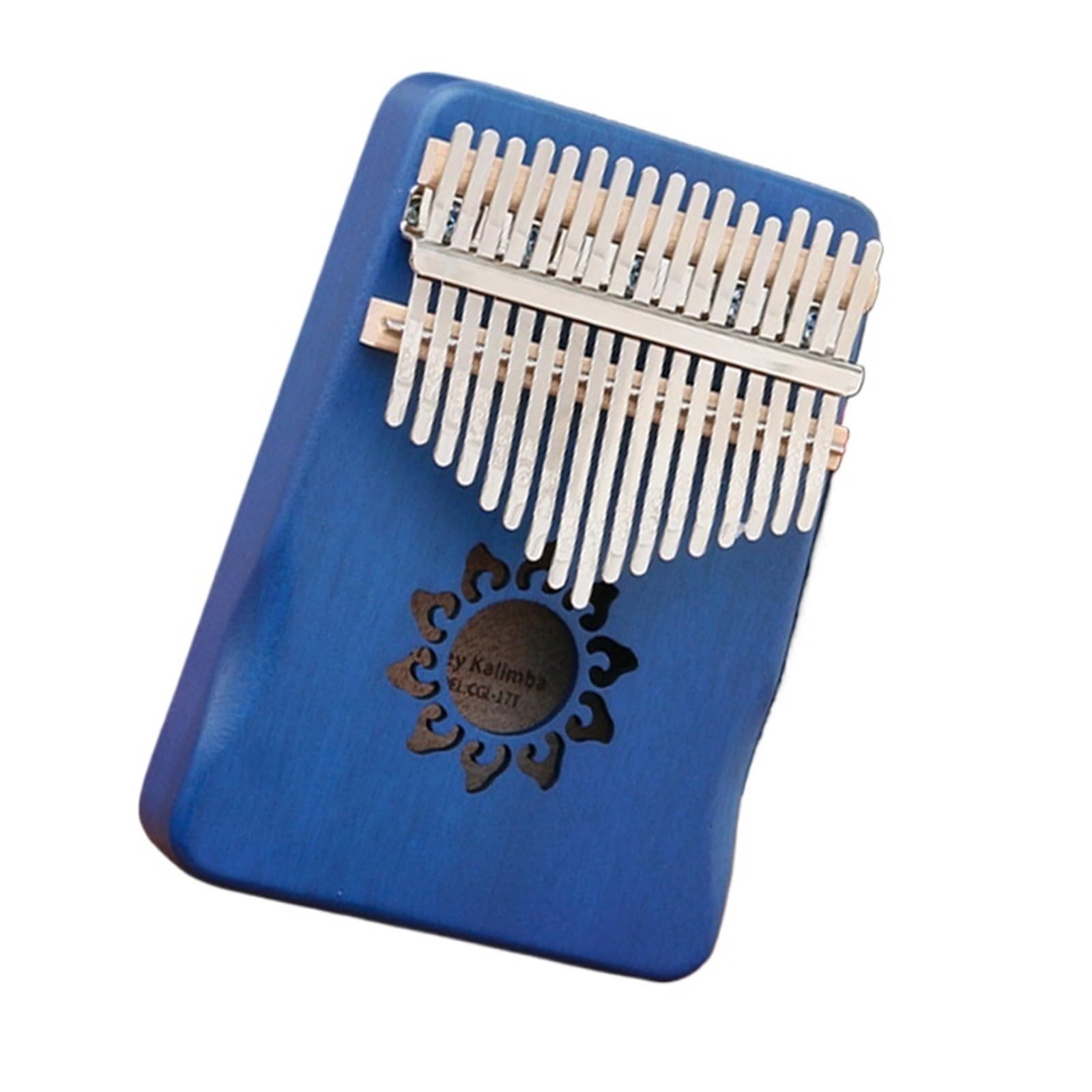 kalimba mini Chromatyczne 17-tonowe pianino kciukowe Kalimba Kalimba przenośne pianino palcowe dla początkujących przenośne ochraniacze dłoni w kolorze królewskiego błękitu