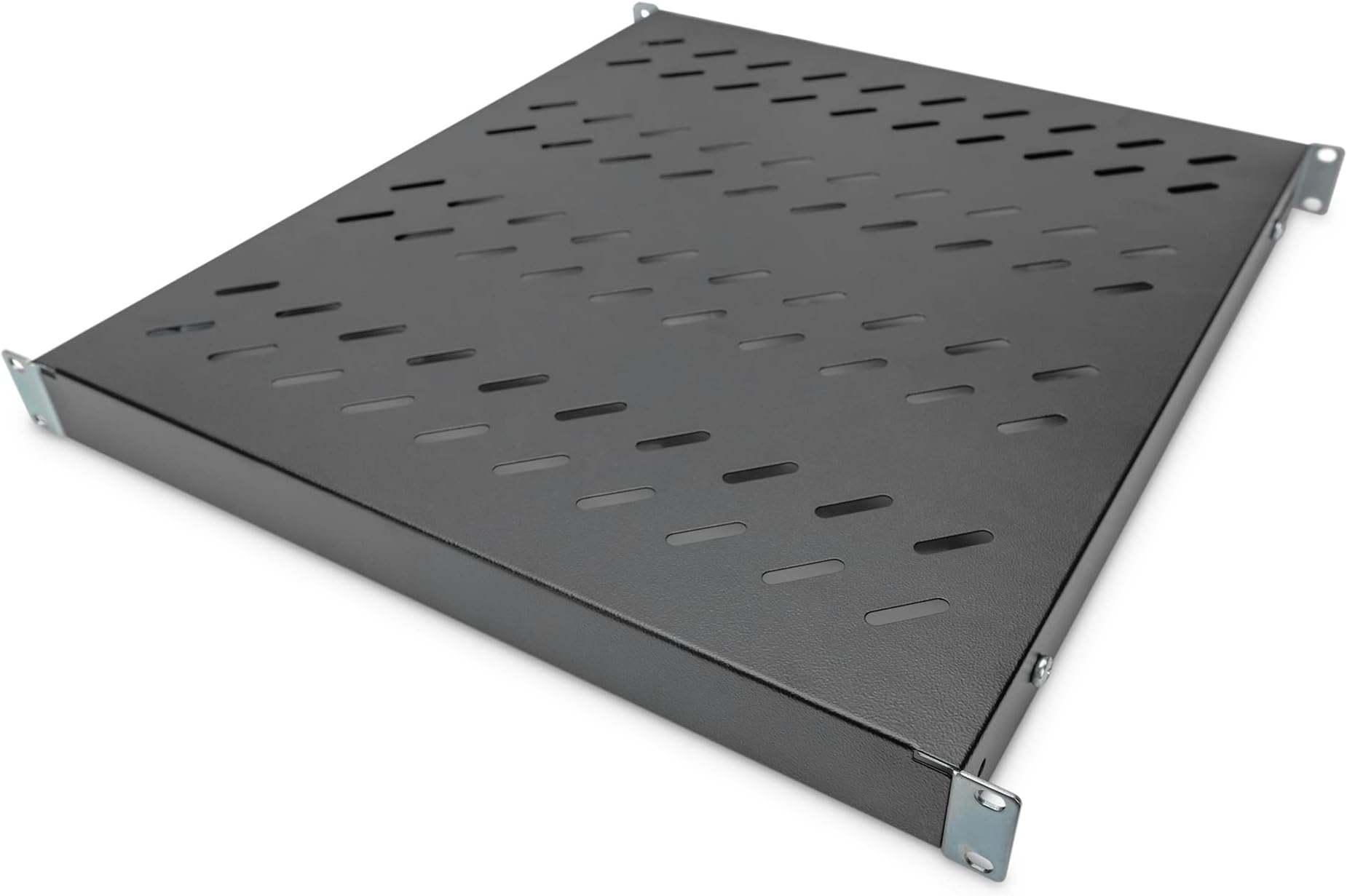 Professional ' Shelf with Adjustable Depth for secure installation in 19 Schränke 500 mm Tiefe Black