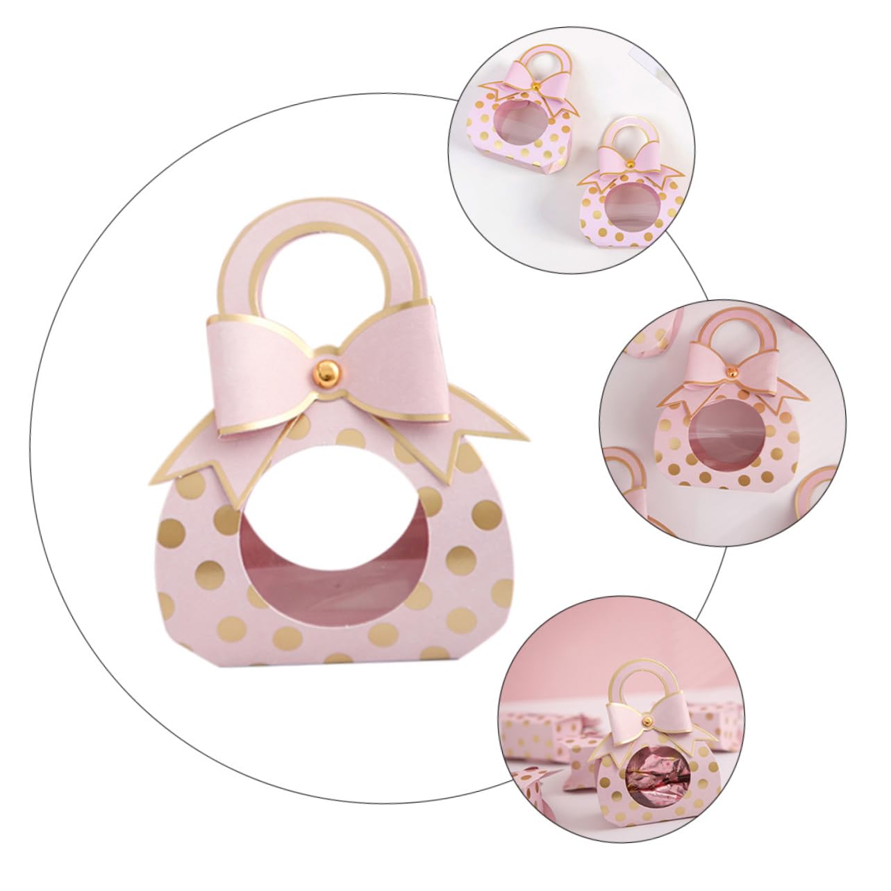 BUGUUYO Hochzeit Geschenkbox mit Süßigkeiten Transparente Würfelboxen für Taufe Geburt Party