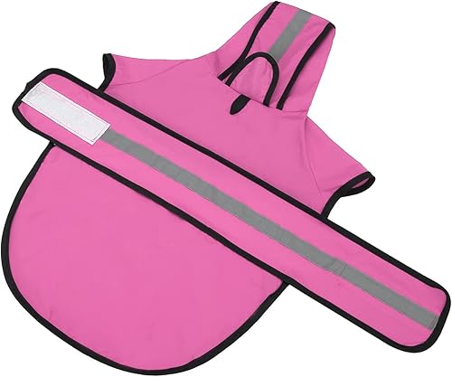 Miniatura 10 de HDE Chubasquero con capucha para perros y cachorros pequeños a extra grandes, Cartoon Storm - XL