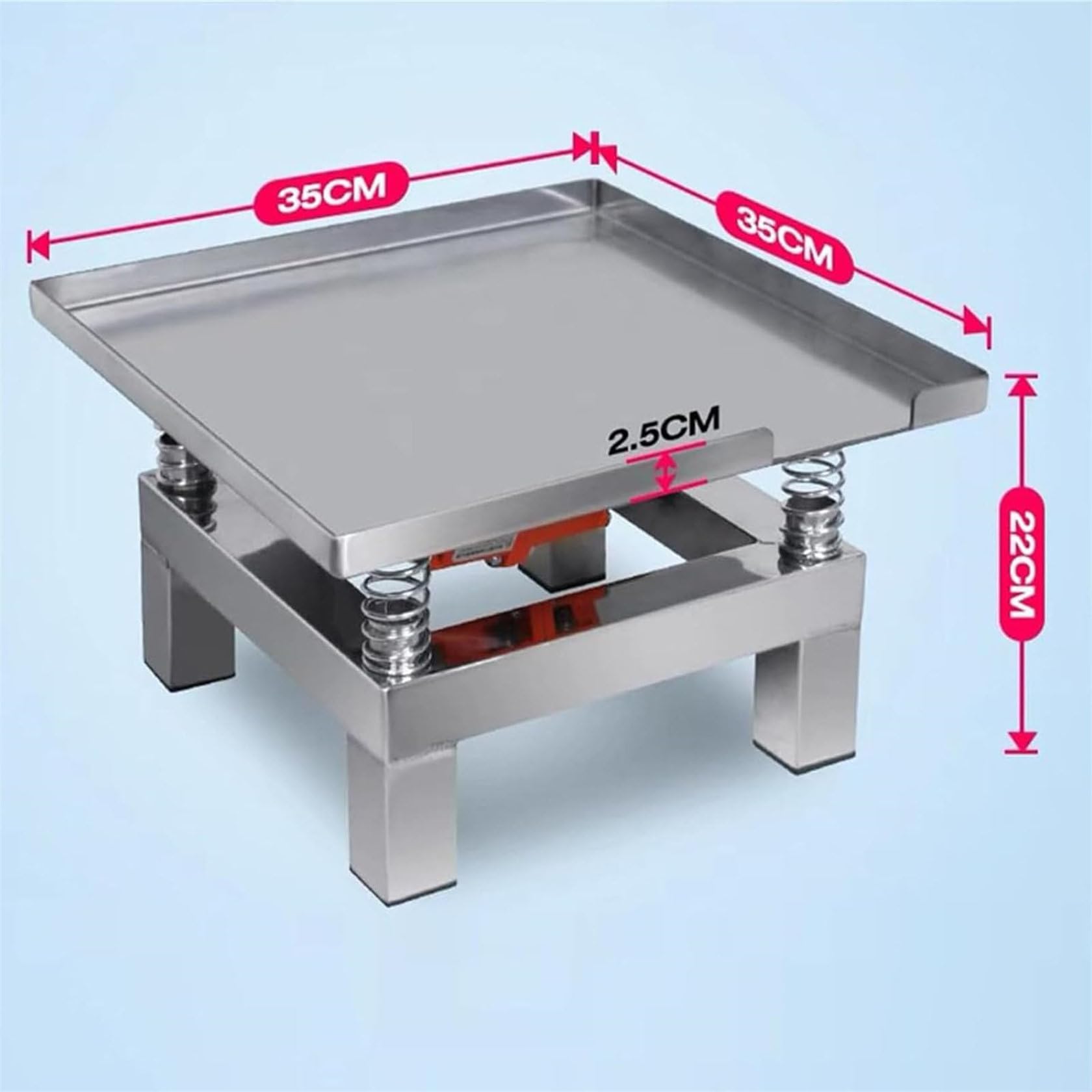 Mesa vibradora de hormigón, agitador eléctrico para pruebas de vibración, plataforma pequeña de acero inoxidable, 50 x 50 cm, 3000 rpm, bloque de banco de vibración