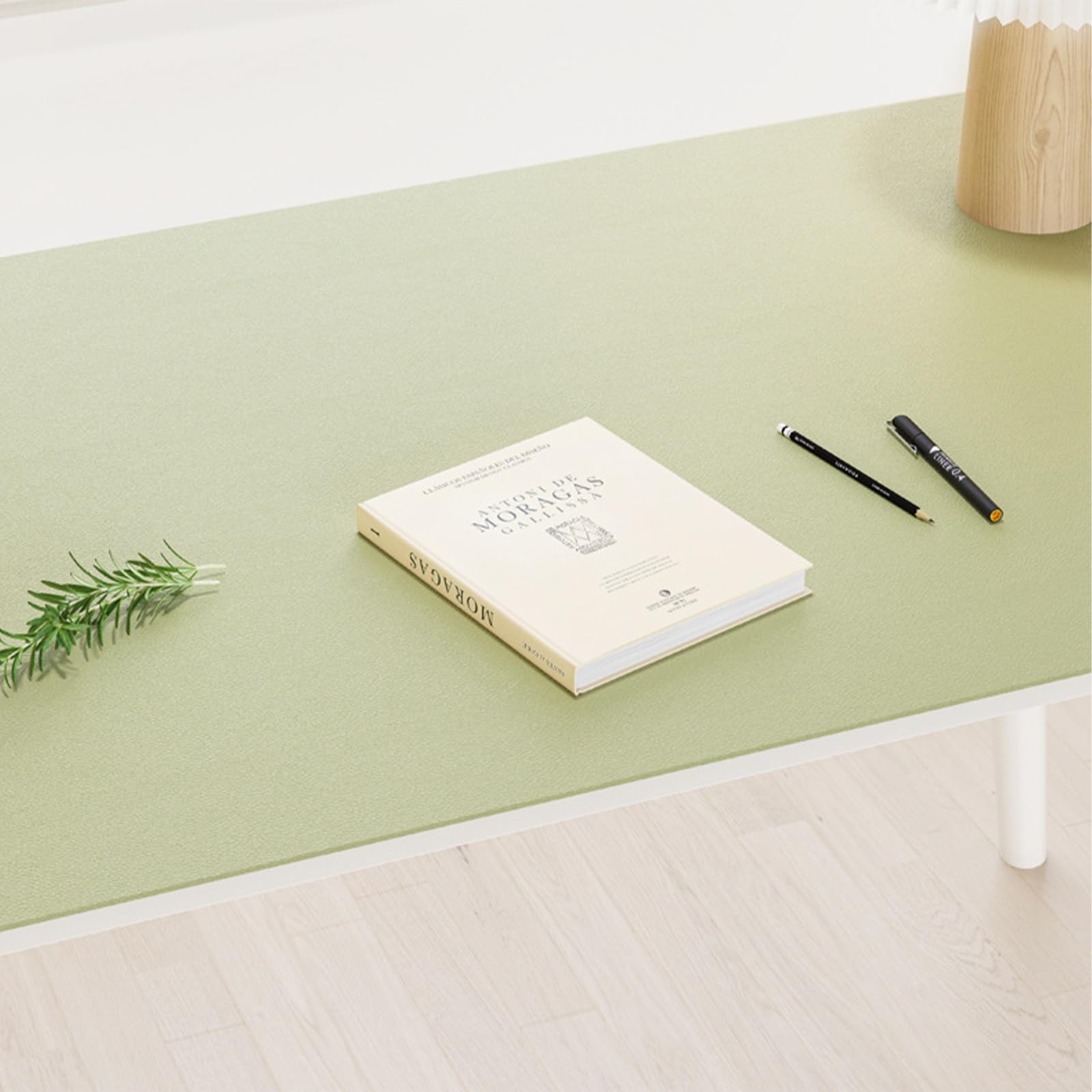 Sottomano da Ufficio Tappetino Tappetino Scrivania Tappetino ScritturaPad per Scrivania Multifunzionale in Pelle PU Tappetino Grande Impermeabile per Ufficio e Casa (Verde)(White,90 * 160cm)