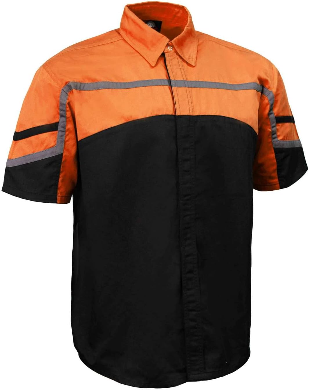 MILWAUKEE MOTORCYCLE CLOTHING CO. Men’s Torque Shift Work Shirt | Reflective Material, Concealed Snap Closure, 50/50 Cotton Poly Blend
