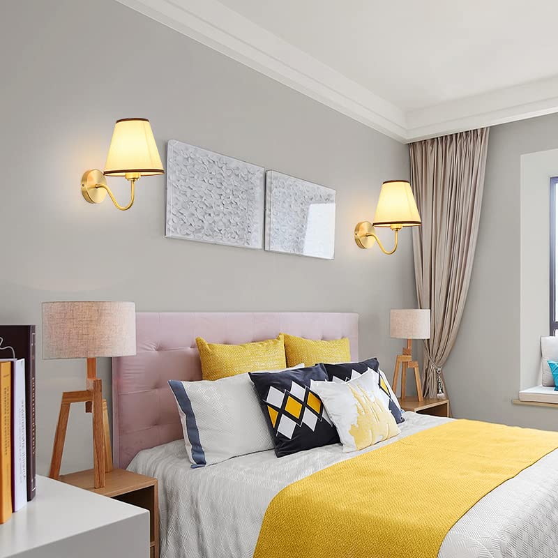 Aplique de pared interior E27 color oro para salones y balcones cubiertos 4
