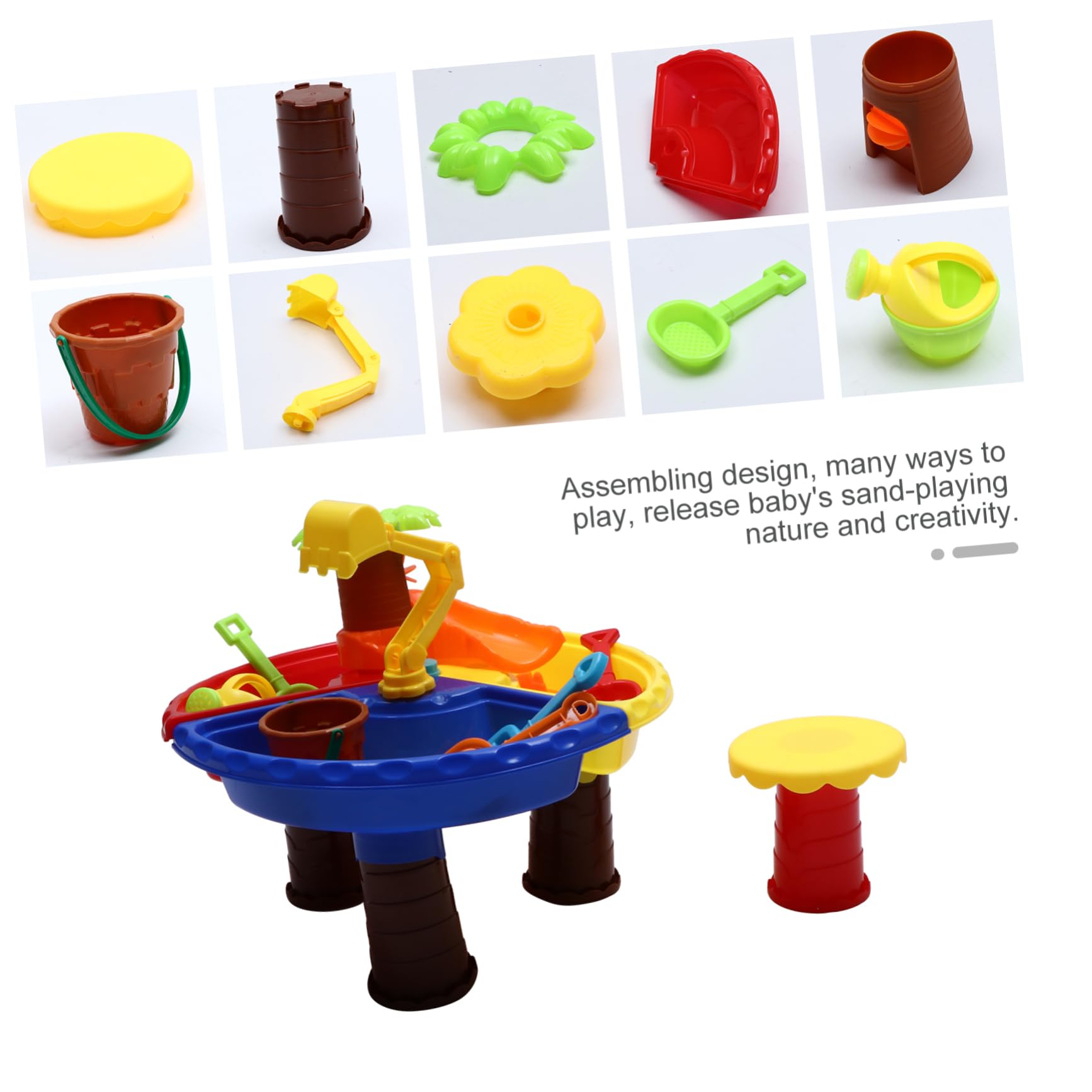 UPKOCH 1 Juego Mesa de Playa para Arena Infantil con Accesorios Juguete de Seguro para Jardín y Playa la Imaginación y Socialización para Niñas