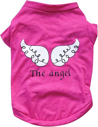 Miniatura 1 de Perchas de ropa para mascotas para armario, ropa para perros medianos y pequeños, ropa para perros medianos y hembras (rosa intenso, S)