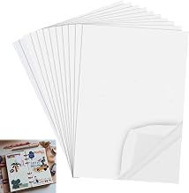 12 Sheets Clear Double Sided Tape A4 Size 8.1 x 12 Inch for Crafts and Home