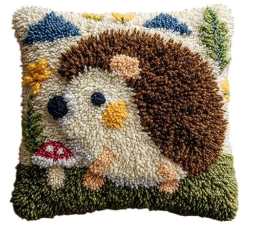 Taxpy Latch Hook Kit Pillow Hedgehog 17X17In