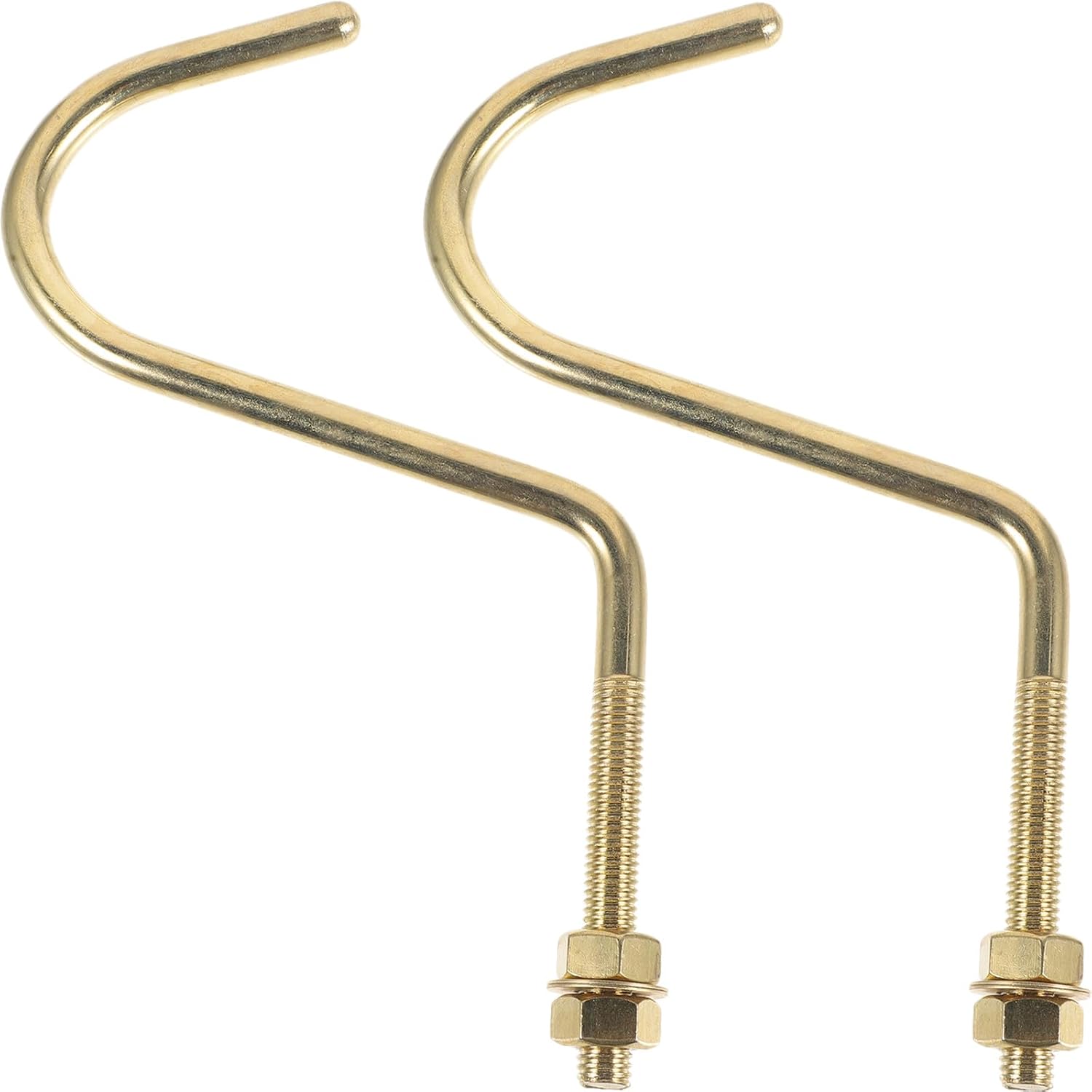 Didiseaon 2pcs Copper Billiard Hook Pool Cue Rack 12mm Gold Snooker Table Hooks Replaceable Convenient Cue Holder for Pool Table Accessories Organizing