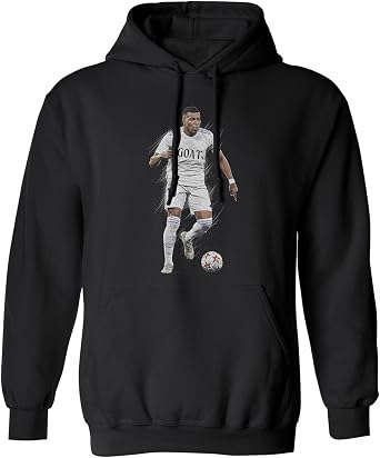 Mbappe Goat Inspired Graphic Madrid 10 Tribute Unisex Hooded Sweatshirt